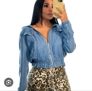 Denim Blvd Los Angeles Lightweight Hooded Jacket NWT